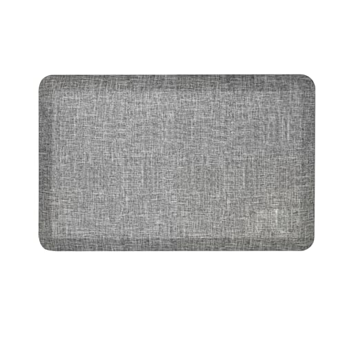 Image of Anti Slip 3 /4 inchs Anti Fatigue Kitchen Floor Mat, Ergonomic Comfort Standing Mat, Waterproof Kitchen Runner for Home, Kitchen, Office, Laundry, Garage (Light Gray, 20 inch x 32 inch -0.75 inch)