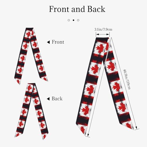 Canadian flag Prints Women's Fashion Scarf Suitable as Scarves, hair scarves, headbands, headbands, handbands2