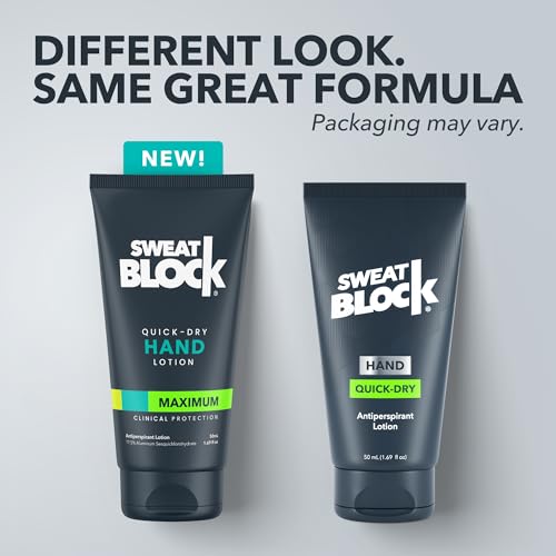 SweatBlock Loção antitranspirante para mãos para homens e mulheres | Ajuda a hiperidrose de secagem