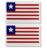 stidsds Liberia-Flagge, Liberianische Militär-Aufnäher, taktischer Aufnäher, Liberia-Flaggen, PVC, Klettverschluss, für Kleidung, Hüte, Rucksäcke, Stolz, Dekorationen, 2 Stück
