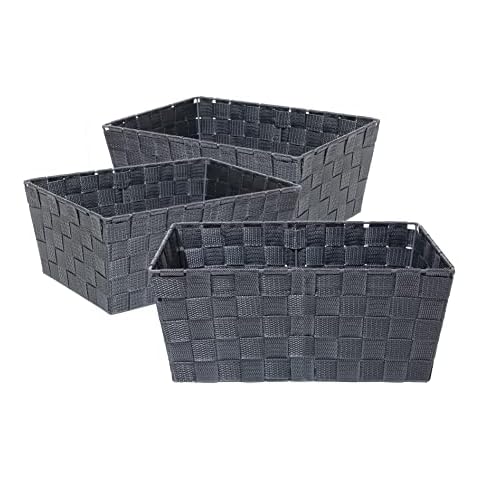 ISAHOUSE 3er Set Aufbewahrungskorb Aufbewahrungsboxen Polypropylen Cover