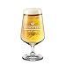AMAVEL - Verre à bière Tulipe personnalisé - Motif : Couronne (Royal) - Personnalisé avec NOM et Date - Chope à bière - Cadeau d'anniversaire - Volume de rémplissage : env. 400 ML