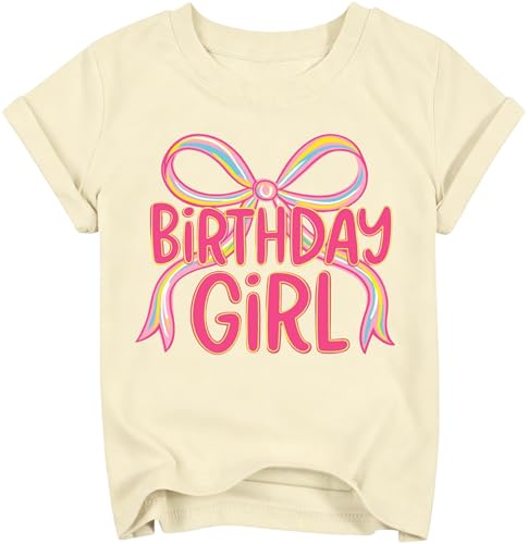 Image of Birthday Girl Shirt Cute Girls Birthday T Shirt 3-10 Year Funny Party Gift Tees Toddler Kids Graphic Tee Tops