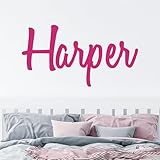 Name Wall Decal Sticker - Multiple Font Custom Baby Name - Nursery Wall Sticker - Baby Girl Baby Boy Room Wall Decor - 130509PRE