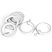 Aexit 6pcs Window Outdoor DÃ©cor Shower Curtain Drape Rod Loop Rings Silver Tone for 36mm Outdoor Curtains Dia. Poles