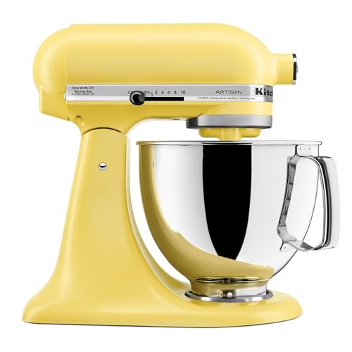 Image of KitchenAid Artisan Series 5 Quart Tilt-Head Stand Mixer with Pouring Shield, KSM150PS, Butter