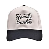 Howdy Darlin' Vintage Hat Two-Tone Funny Trucker Hat Trendy Embroidered Baseball Cap for Women Men Black