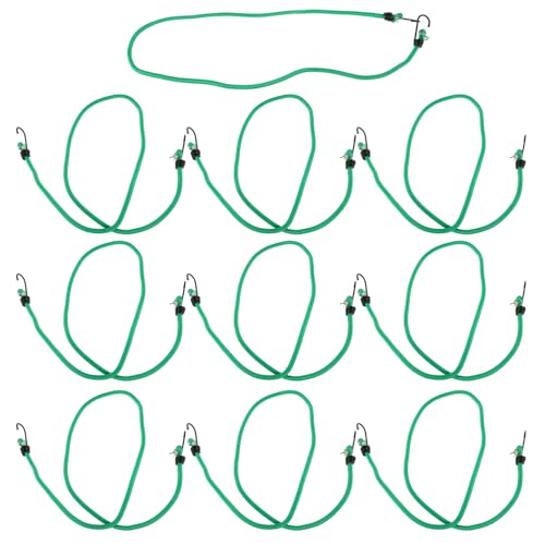 Élastiques à crochets Abaodam lot de 10 cordes tendeurs pour fixation de bagages et camping