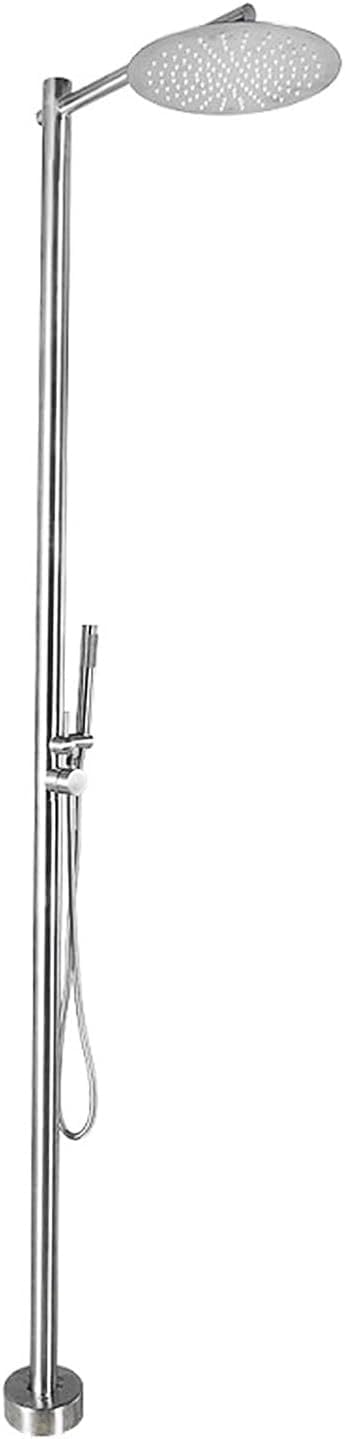 Outside Shower Outdoor Shower Fixture System W/Showerhead, Stainless Steel Shower Column Rain Shower Set for Villa Swimming Pool Bath Center Beach