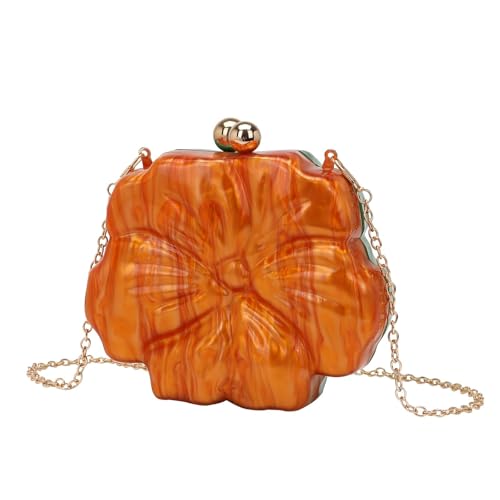 Pochette soirée sac chaîne EZZON avec fleurs multicolores en acrylique pour femme