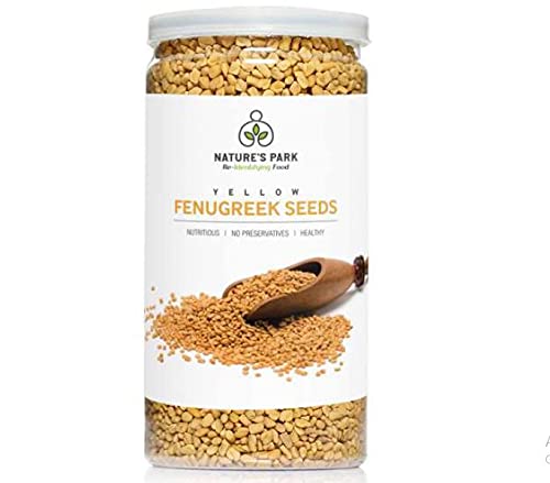Image of Nature's Park Fenugreek Seeds Yellow (Peeli Dana Methi) in Pet Jar (170 gm)