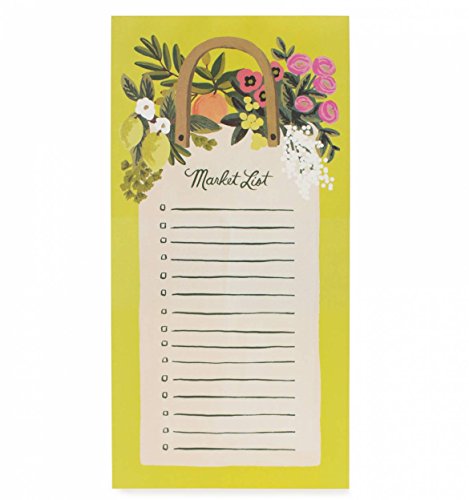 Rifle Paper Co. Farmer's Market Grocery List Magnetic Note Pad