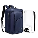 Ezgnuk Game Backpack for PS5 Console, Protective Travel Carrying Case, Large Capacity Storage Bag with Zippered Pocket for PlayStation 5, Laptop, Headphones, Game Discs and Accessories