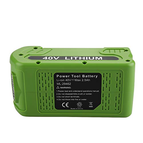 Powilling 40V 2500mAh Replacement Lithium Battery for GreenWorks 29462 Battery GreenWorks 40V G-MAX Power Tools 29252 20202 22262