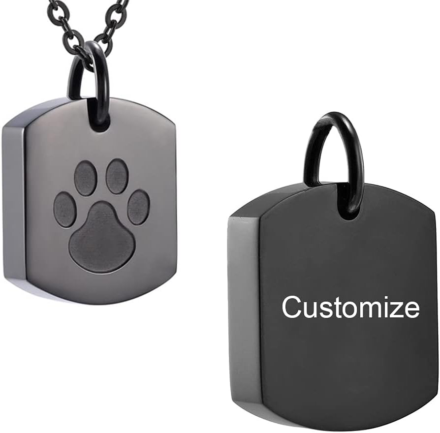 Cremation Jewelry for Ashes Dog Cat Paw Memorial Urn Necklace Pendant Locket for Pet Ash Keepsake Jewellery