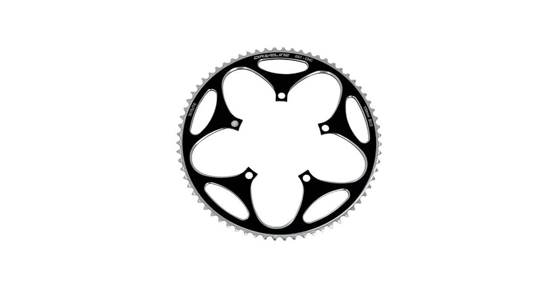 DRIVELINE 68T チェーンリング7075 CNC加工 黒 DRIVELINE 68Tチェーンリング7075黒