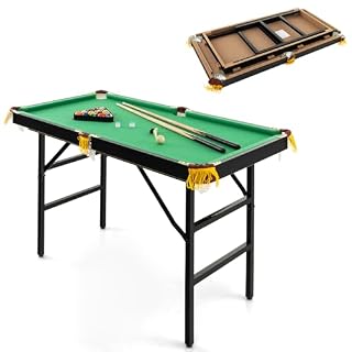 COSTWAY billard pliable 122 cm, vert, accessoires inclus