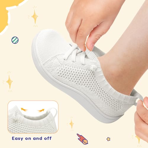 Image of LeIsfIt Toddler Shoes Girls Boys Wide Shoes Kids Zero Drop Minimalist Sneakers Barefoot Slip on Tennis Sneakers