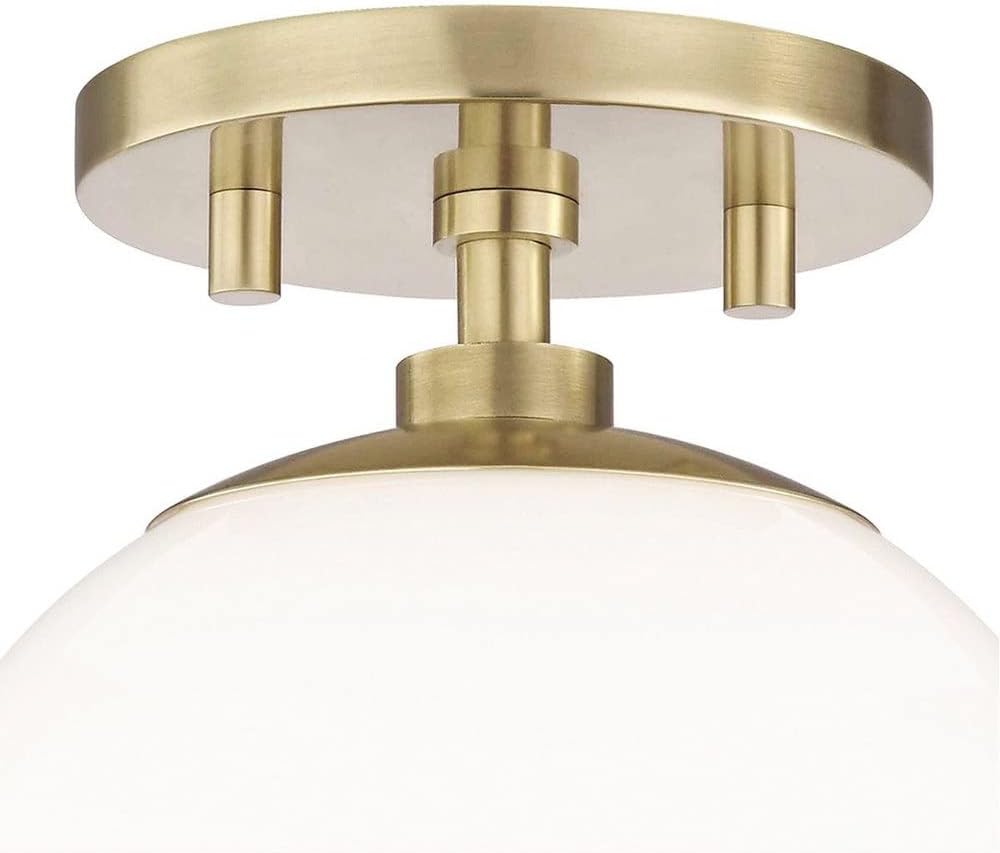 Mitzi H105601-AGB Stella - 1 Light Semi Flush 9 inches Tall and 7 inches Wide - Aged Brass