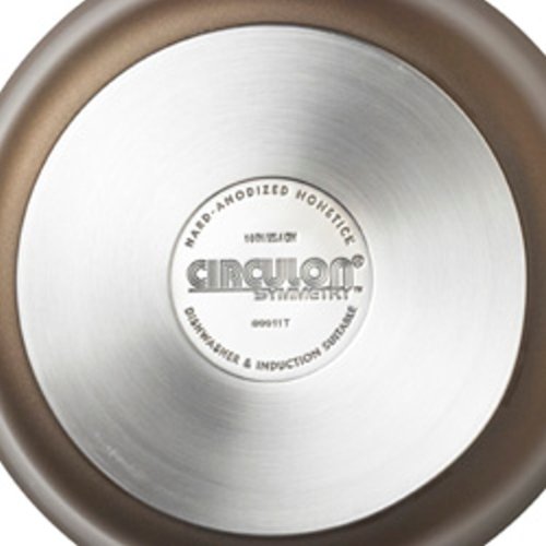 Circulon Symmetry Hard Anodized Nonstick Wok/Stir Fry Pan With Lid, 12", Chocolate #TOP7