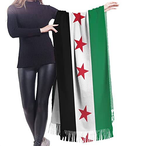 American flag and Cuba flag Womens Winter Scarf Cashmere Feel Shawl Wrap Soft Warm Blanket Scarves Fringe Scarf3