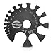Body Jewelry Piercings Gauge Measurement Wheel, Black Acrylic - MM & Gauges - Pierced Owl