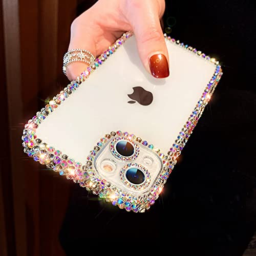 Coque transparente iPhone 11 avec protection d'objectif pailletée diamant anti-choc - 3