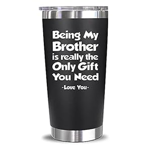 NewEleven Birthday Gifts for Brother – Funny Present from Sister – Unique Keepsake for Big Brother – Presents for Brothers from Sisters – 20Oz Tumbler