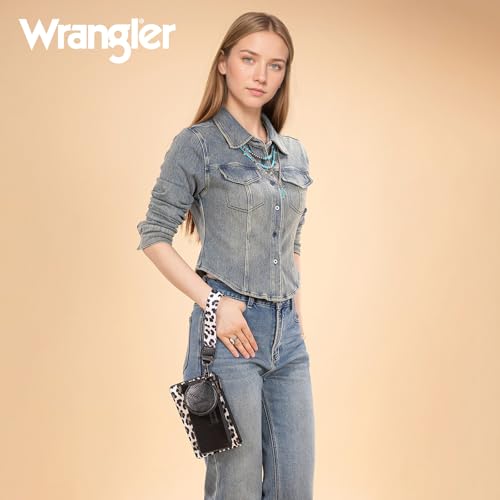 Image of Montana West X Wrangler Keychain Wallets for Women Dual Pouch Wristlet