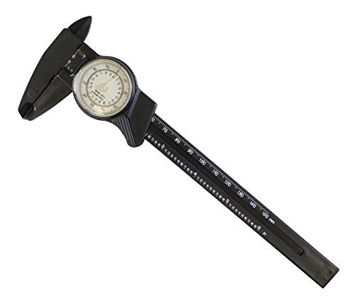 PRECISE 6' - 150mm | Non-Rust, Non-Magnetic Plastic Dial Vernier Caliper | Textured Thumb Wheel | With Depth Probe | Dual SAE & Metric Scale | Designed For Precise Measurements For Multi-Purpose Tasks