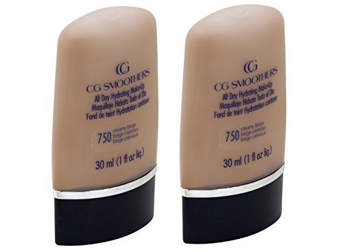 CoverGirl Aqua Smoothers Liquid Makeup, [750] Creamy Beige 1 oz (Pack of 2)