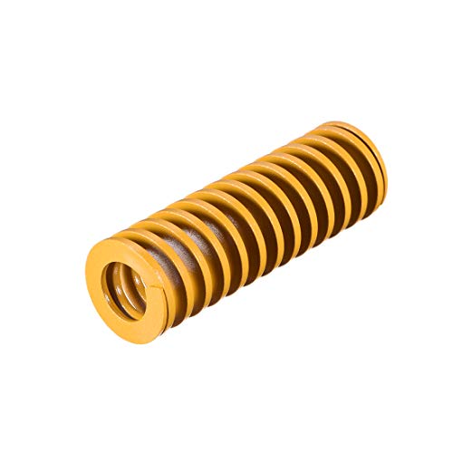 Image of sourcing map 22mm OD 65mm Long Spiral Stamping Light Load Compression Die Spring Yellow