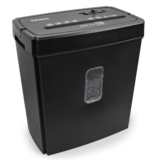 Duronic PS657 Destructora de Documentos | 5 x A4 Capacidad 15 L | Corte Transversal eléctrico 170 W | para el hogar y la Oficina | Destructora de Escritorio | Papelera extraíble