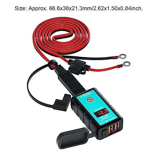 CUDDIKAJI Carregador Rápido para Motocicleta Interruptor de Botão USB IP66 À Prova D' Água Porta SA