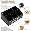 Sutowe Coffee Station Organizer 5 Compartment Tea Chest Box Coffee Bar ...