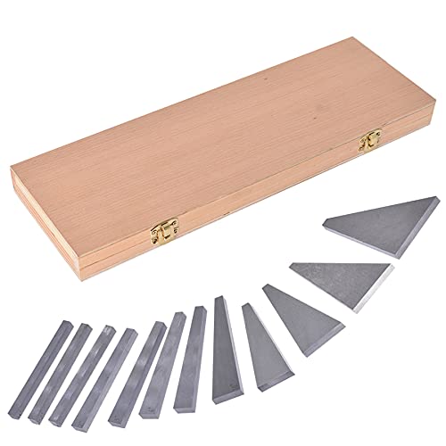 ALL-CARB 12Pcs Accuracy Angle Block Set Machinist Tool Angle Gauge Block 1/4°- 30°Lathes Milling Ground Gauge Angle Gage Inspection Block Set