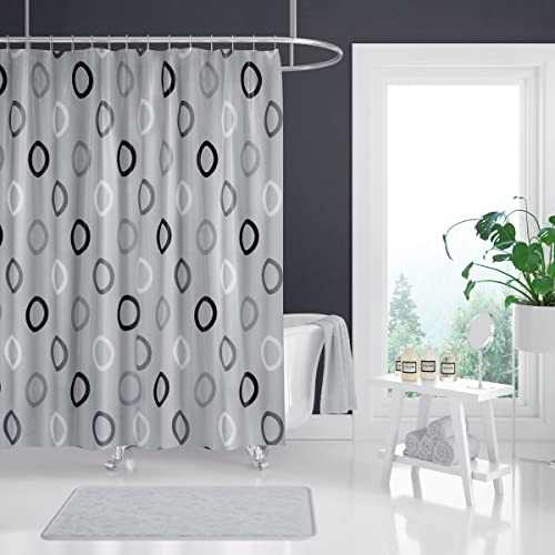 Zethome Banyo Duş Perdesi 5033 Çift Kanat Gri 2x120x200
