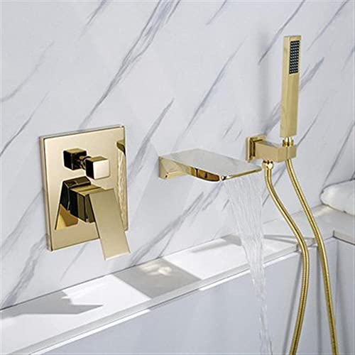 Mitigeur de douche et robinet de baignoire cascade en cuivre chrome durable