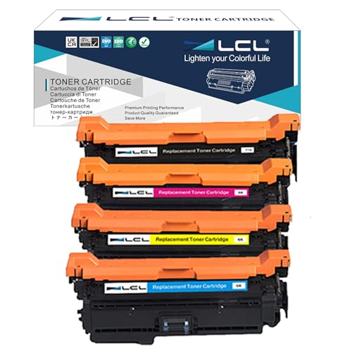 LCL Remanufacturado Cartucho de Tóner 507X 507A CE400X CE400A CE401A CE402A CE403A Reemplazo para HP Laserjet Enterprise 500 color M551 M551N M551DN M551XH M575f M575c M575dn M570dw M570dn(4Pack KCMY)
