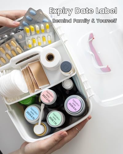 Image of 400PCS 4 Color Circle Thermal Labels, Self-Adhesive Waterproof Direct Thermal Stickers for DIY Logo, QR Code, Compatible with MUNBYN, JADENS, NeIko, ect Printer