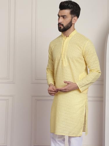Image of SOJANYA Men's Silk Blend Regular Fit Casual (Since 1958 Woven Design Kurta with Churidar & Embroidered Nehru Jacket