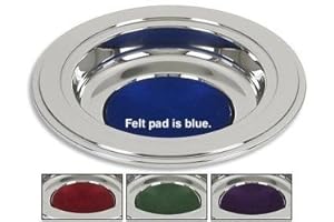 Silver Tone Offering Plates (Blue Felt Pad)