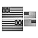 EyeCatcher USA Flag Emblem Decal Black - 4 Pack