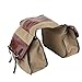 ERYUE Bike Rack Saddlebag Space Saving Design Trunk Bag with High Capacity for Riding Commuting, Canvas PU Leather Material (Brown)