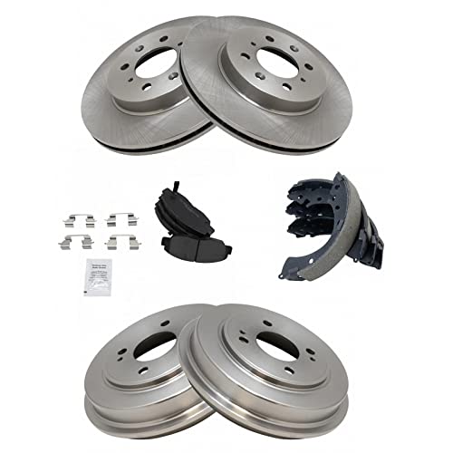Next AutoPart Front & Rear Semi-Metallic Brake Pad & Rotor, Shoe & Drum Kit Compatible with Honda 2001-2005 Compatible with Civic, Replacement for BKA11960