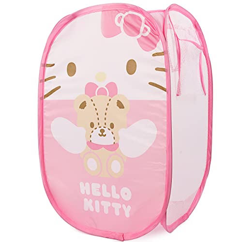 Image of TheAvengers Hello Kitty Pop Up Hamper with Durable Carry Handles, 21 inch H x 13.5 inch W X 13.5 inch L