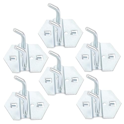 ARTIBETTER 6 pcs Metal Pegboard Hooks Durable Wear Resistant Tool Hangers for Easy Installation for Garage Home Kitchen Organization Versatile Storage