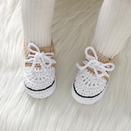 mimixiong Baby Booties Crochet Hand Knitting Shoes for Infant Sneakerheads Soft Booties for Newborn Boys and Girls Gift4