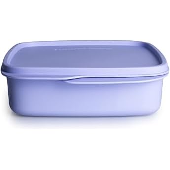 Tupperware 7503C-6 Lunch Box To Go Clever Break 1 x 550 ml Lilac with Triple Division + Hanging Spoon