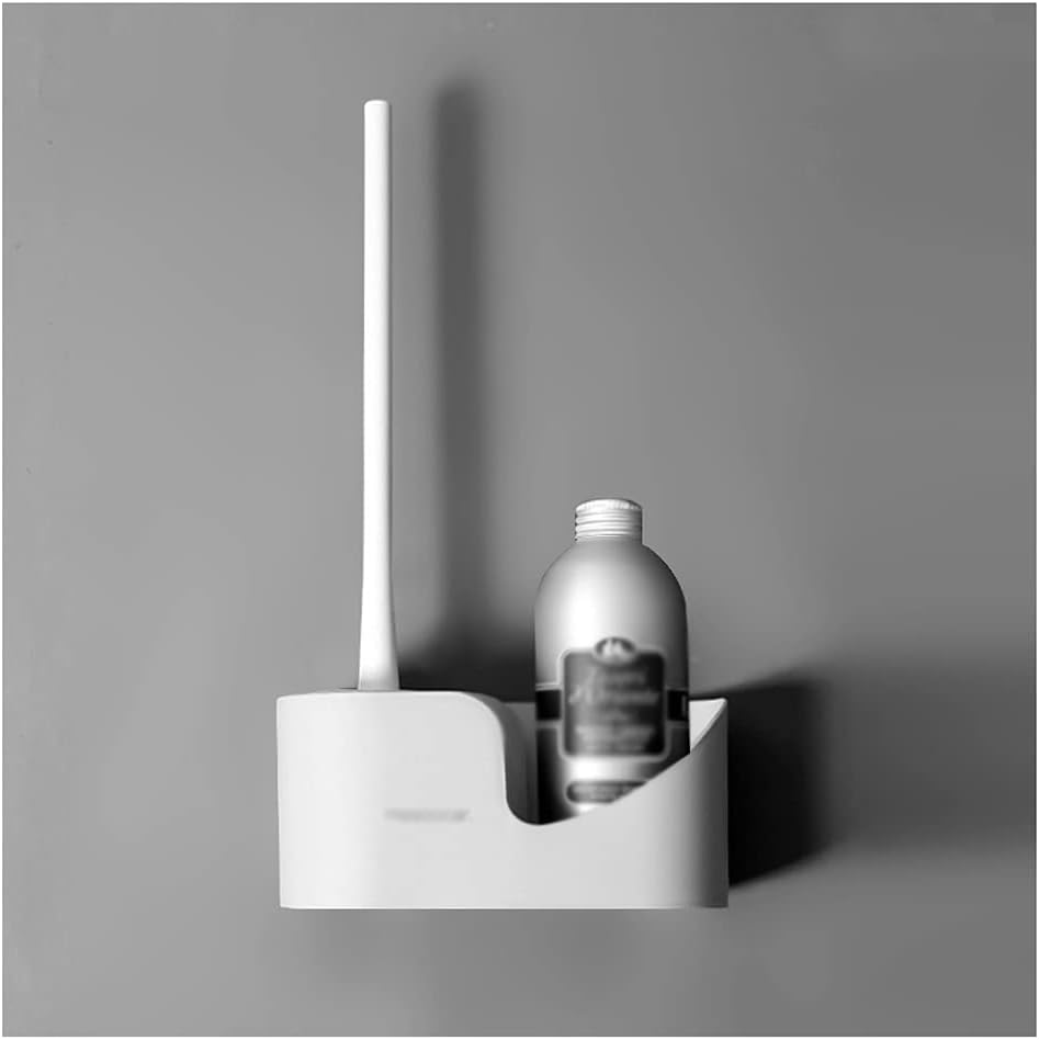 GRFIT Toilet Bowl Brush with Holder Toilet Brush Holder Household Wall-Mounted Toilet Cleaning Brush 360° No Dead End Toilet Bowl Brush Bathroom Cleaning Brushs Set Bathroom Accessories (Color : 1)